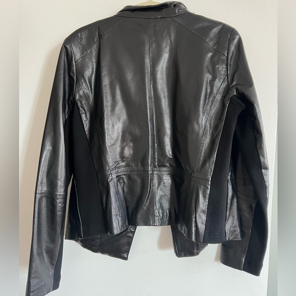 DKNY leather blazer size M - Picture 3 of 5
